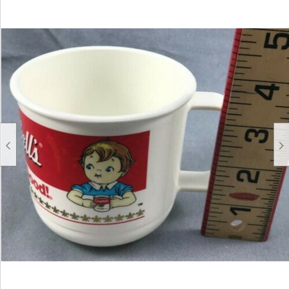 Campbell Kids Soup Cup Plastic Mug Anchor Hocking USA Vintage 1992 Set of 4 - Picture 6 of 6